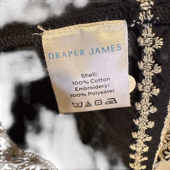 Draper James Carlene Midi Dress Belle‎ Meade Black White Embroidery - Picture 9 of 11